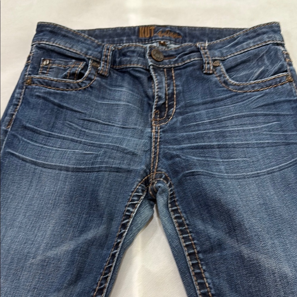 Kut from the Kloth Blue Jeans with Vintage Fading